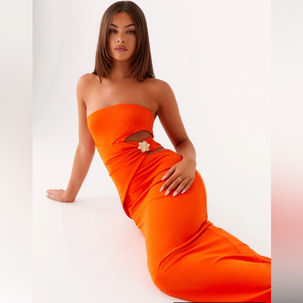 peppermayo anetta maxi dress orange
